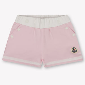 Moncler Baby Meisjes Shorts In Licht Roze