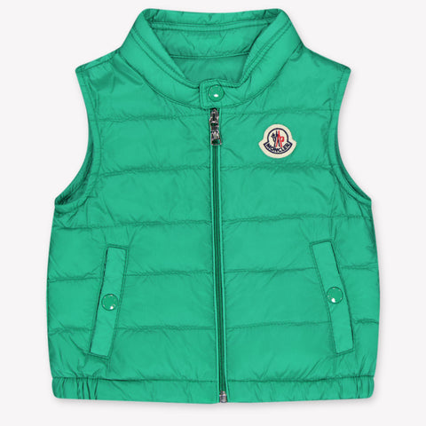 Moncler New Amaury Baby Boys Bodywarmer In Green