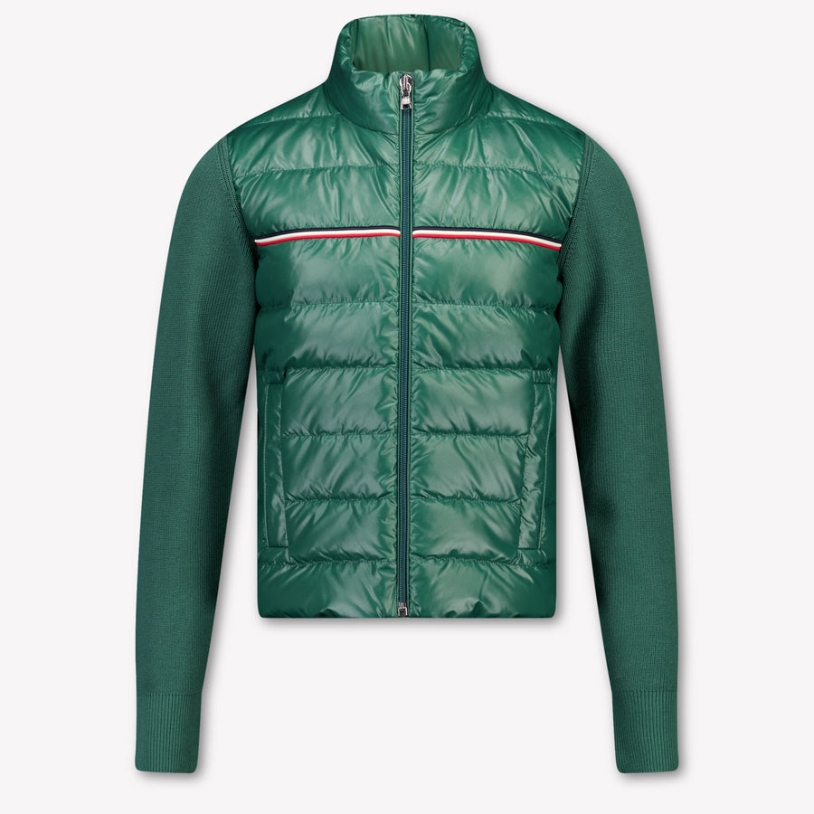 Moncler Boys Cardigan in Dark Green