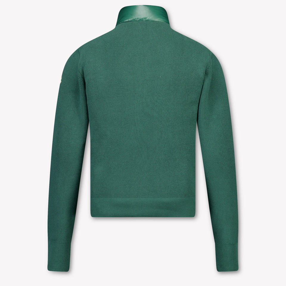 Moncler Kids Boys Cardigan In Dark Green