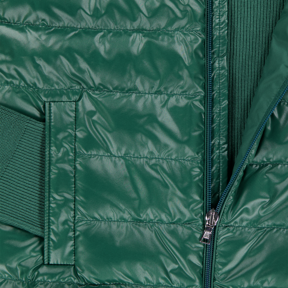 Moncler Kids Boys Cardigan In Dark Green