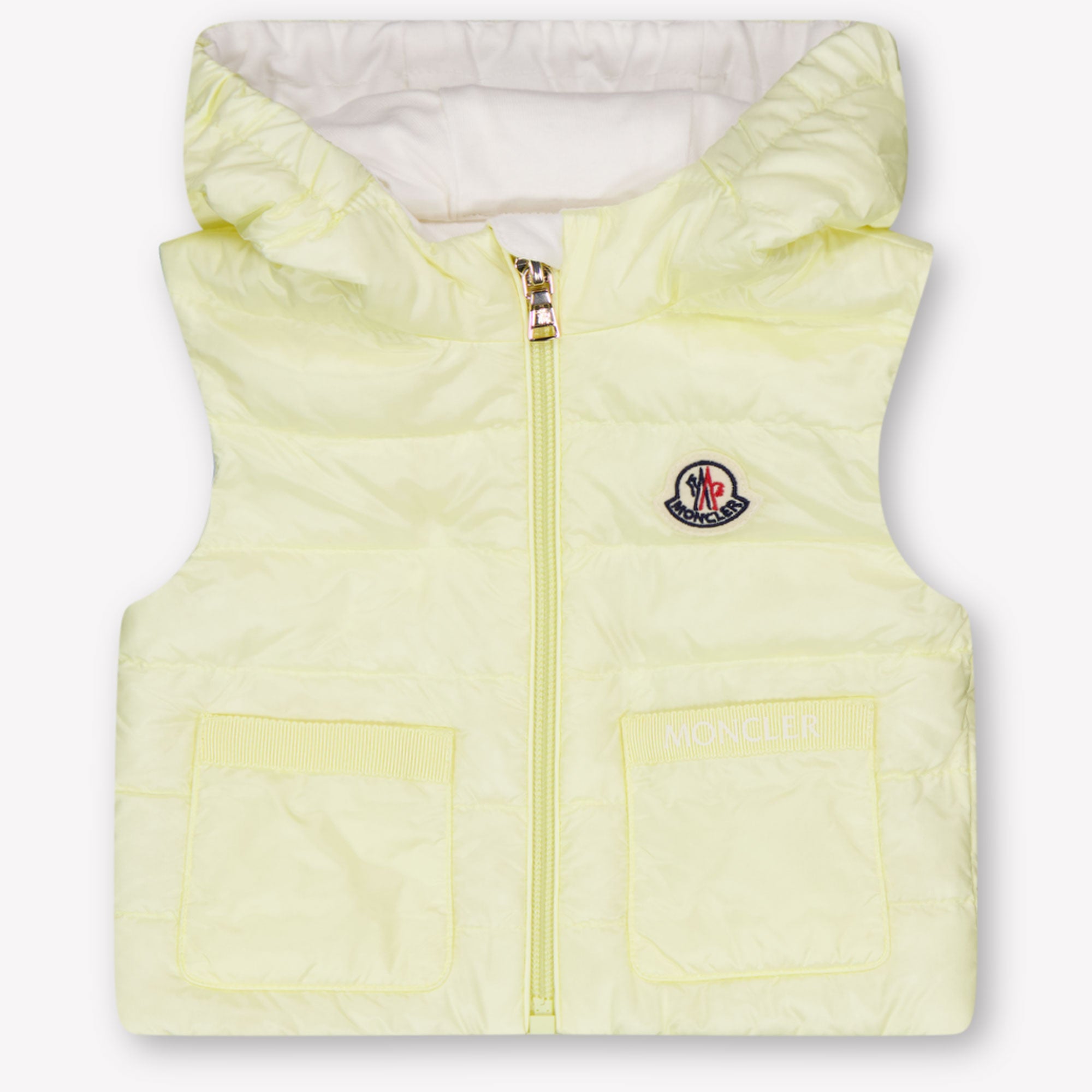 Moncler Lia Baby Girls Bodywarmer In Yellow
