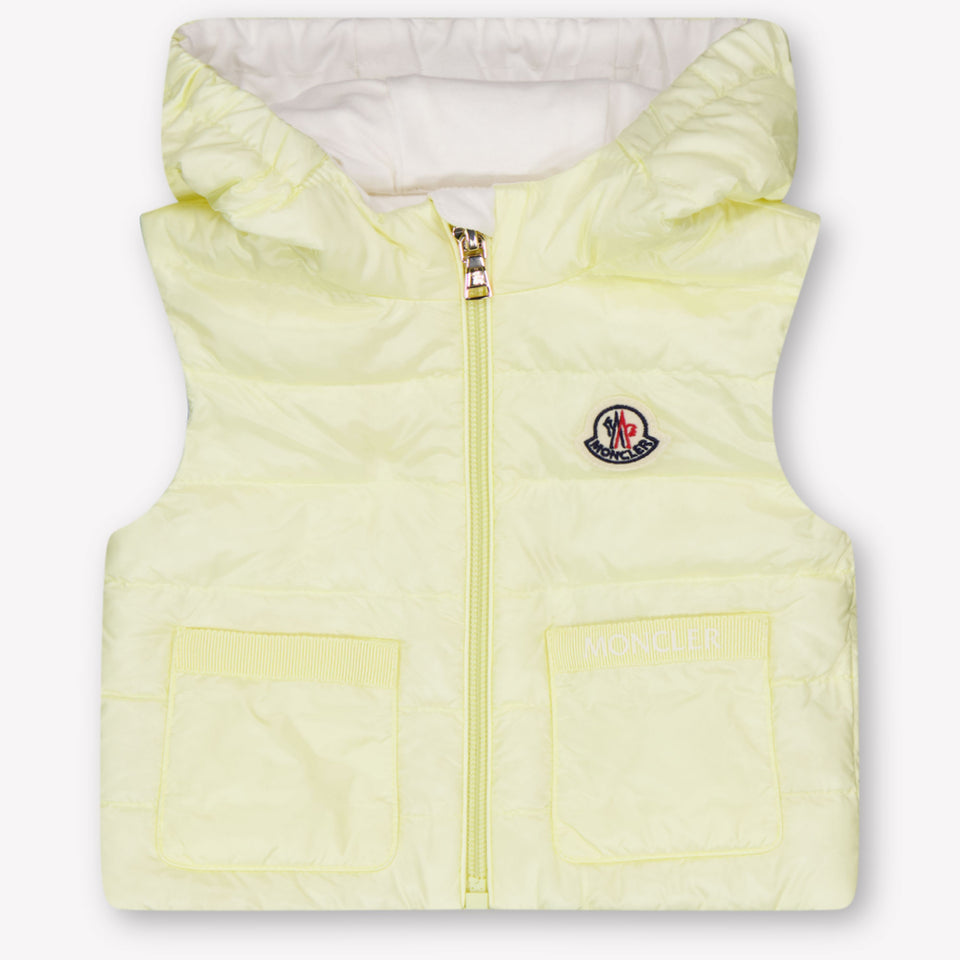 Moncler Lia Baby Meisjes Bodywarmer In Geel