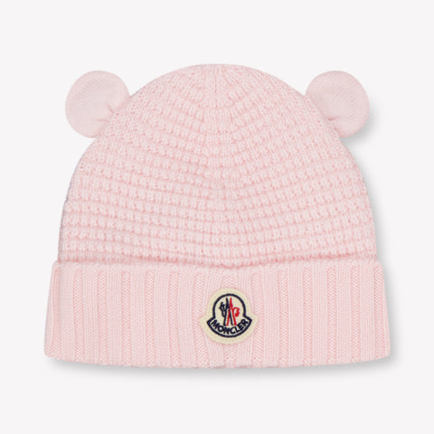 Moncler Baby Unisex Muts In Licht Roze