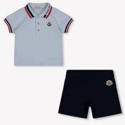 Moncler Baby Boys Set In Light Blue