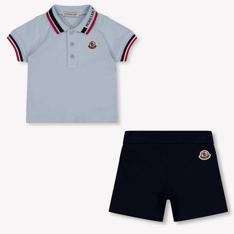 Moncler Baby Boys Set In Light Blue
