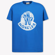 Moncler Kinder Jongens T-Shirt In Turquoise