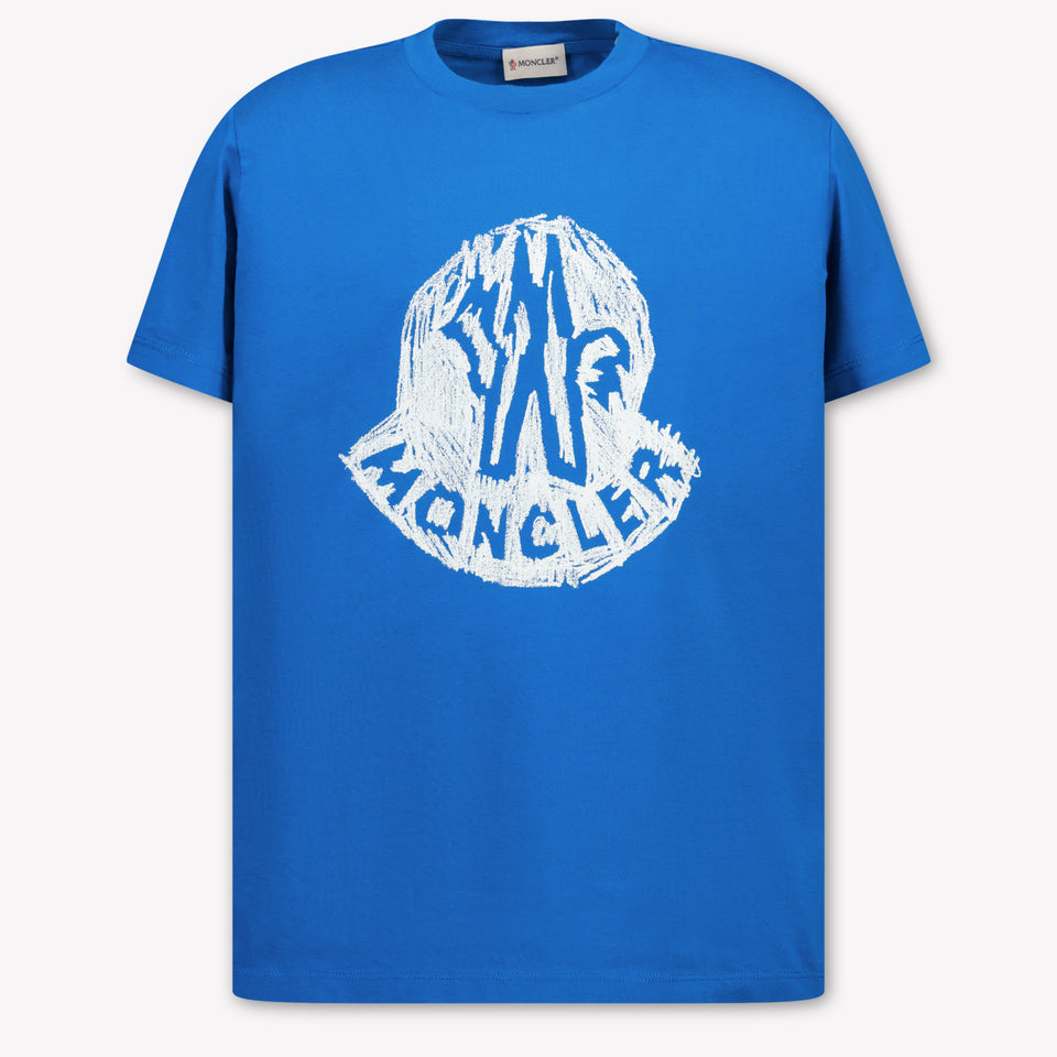 Moncler Kinder Jongens T-Shirt In Turquoise
