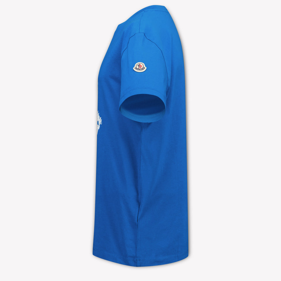Moncler Kinder Jongens T-Shirt In Turquoise