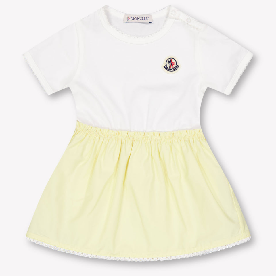 Moncler Baby Girls Dress In Yellow