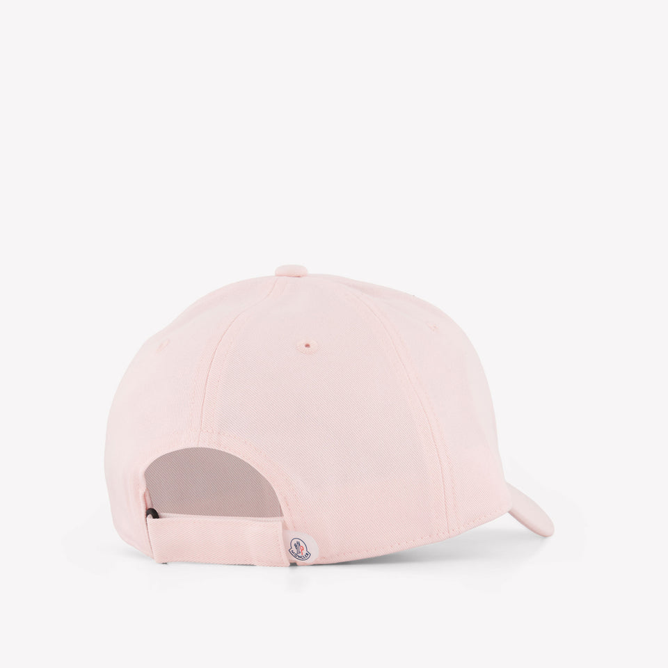 Moncler Kids Girls Cap In Light Pink