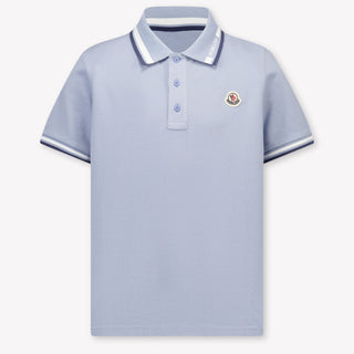 Moncler Kinder Jongens Polo In Licht Blauw