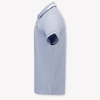 Moncler Kids Boys Polo In Light Blue