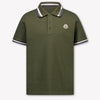 Moncler Kids Boys Polo In Army