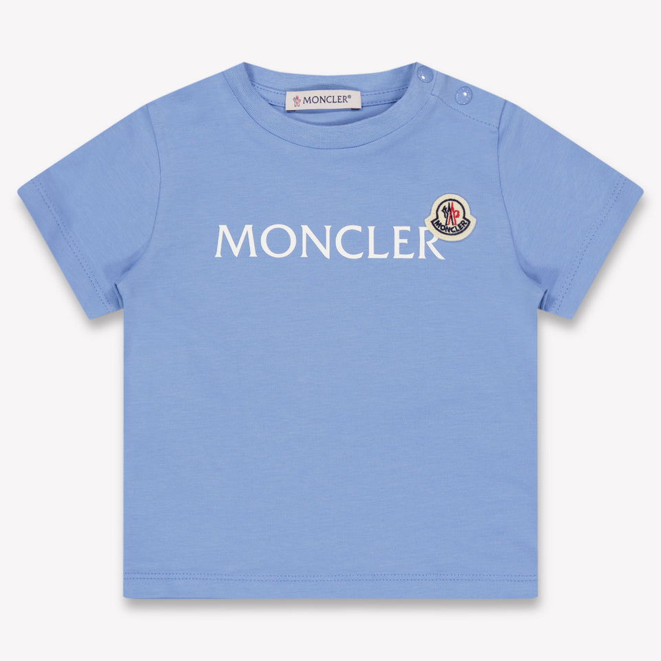 Moncler Baby Boys T-Shirt In Light Blue