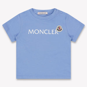 Moncler Baby Jongens T-Shirt In Licht Blauw