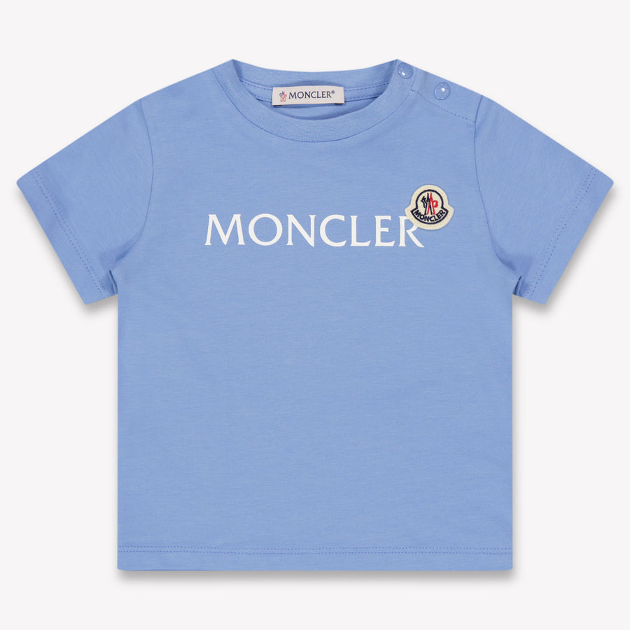 Moncler Baby Jongens T-Shirt In Licht Blauw