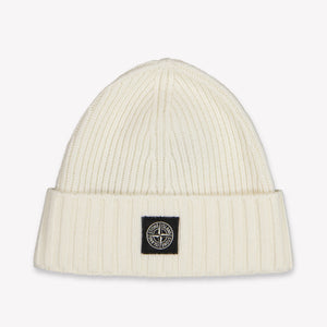 Stone Island Kids Boys Hat In OffWhite