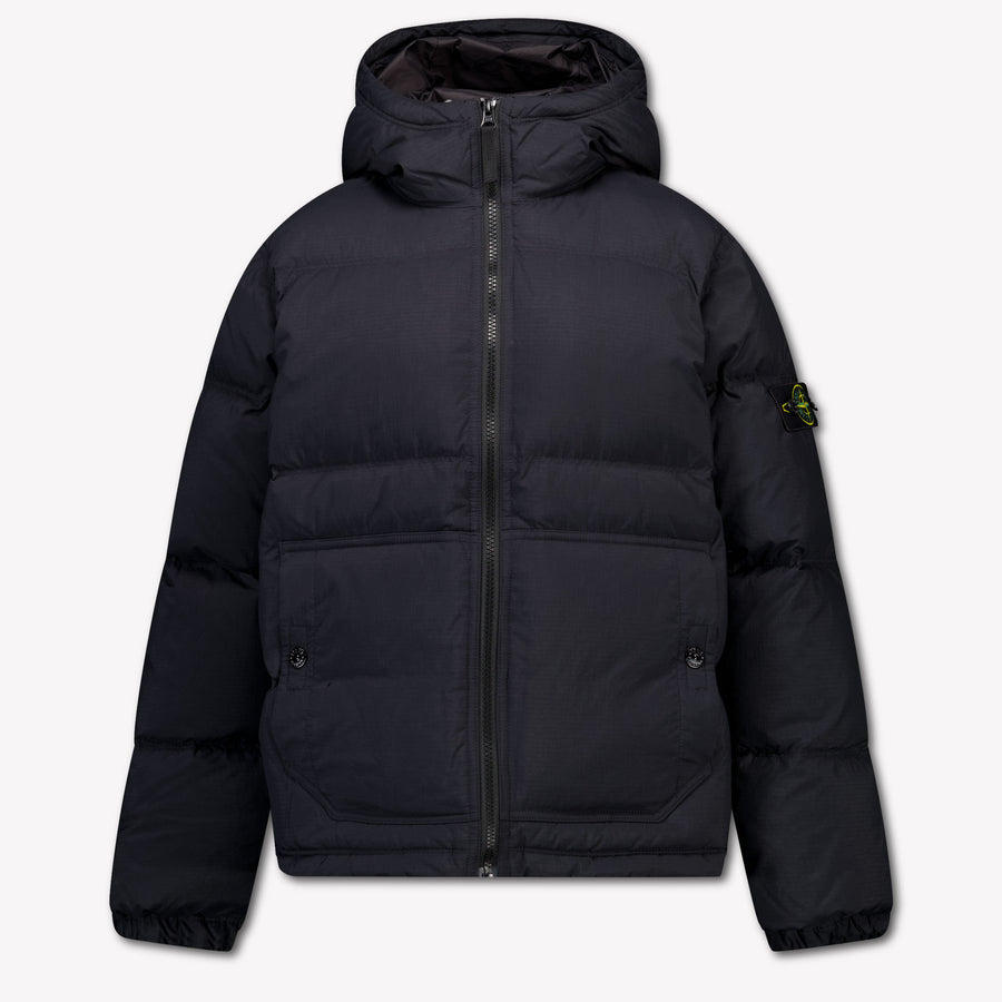 Stone Island Kinder Jongens Winterjas In Zwart