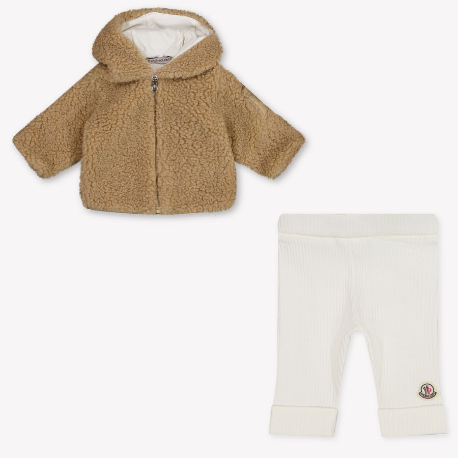 Moncler Baby Unisex Setje In Camel