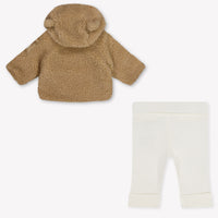 Moncler Baby Unisex Set In Camel