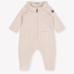Moncler Baby Girls Playsuit In Light Pink
