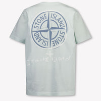 Stone Island Kinder Jongens T-Shirt In Blauw
