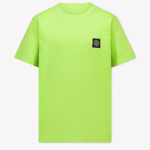 Stone Island Kinder Jongens T-Shirt In Lime