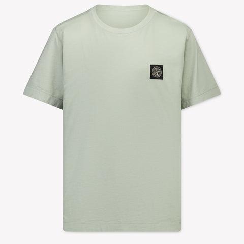 Stone Island Kinder Jongens T-Shirt In Licht Grijs