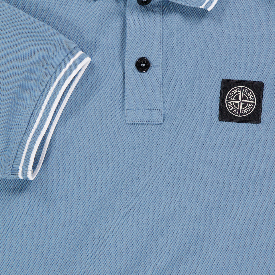 Stone Island Kinder Jongens Polo In Licht blauw