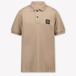 Stone Island Kids Boys Polo In Light Gray