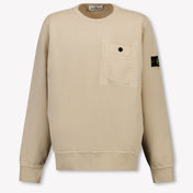 Stone Island Kids Boys Sweater In Beige