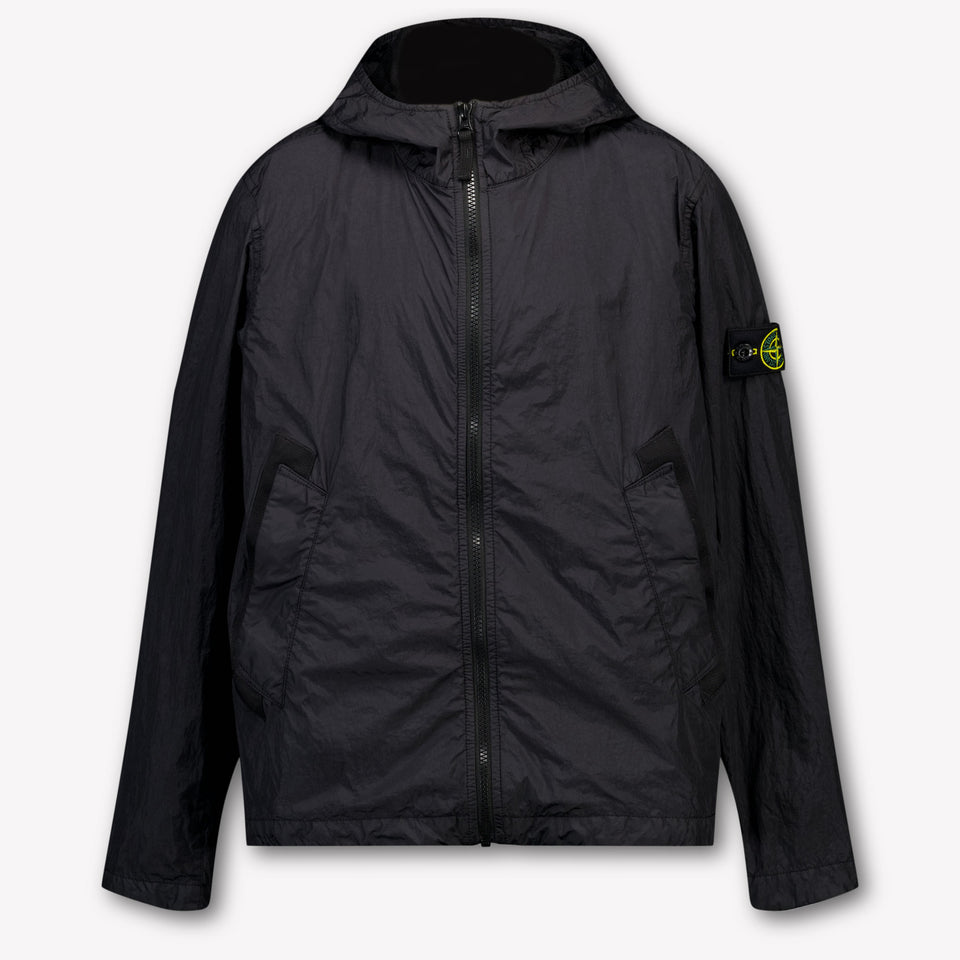Stone Island Kids Boys Summer jacket In Black