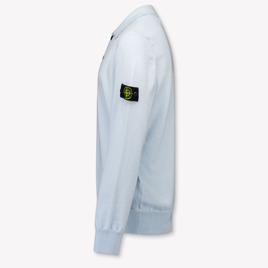 Stone Island Kids Boys Sweater In Light Blue