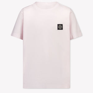 Stone Island Kids Boys T-Shirt In Pink