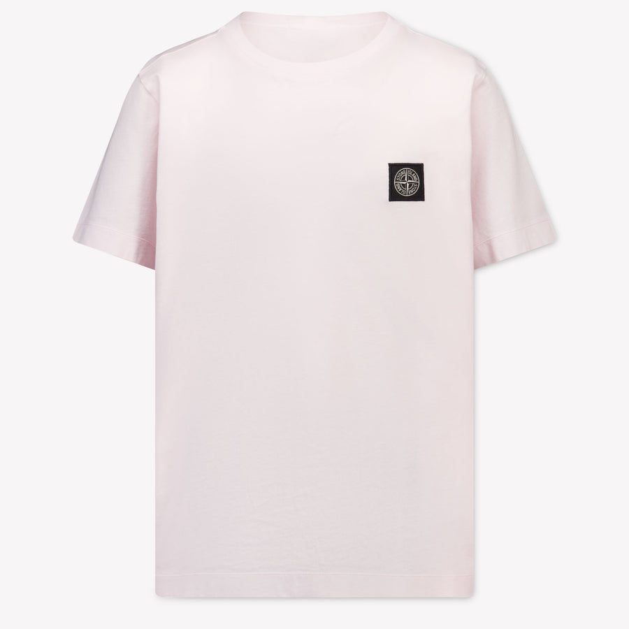 Stone Island Kids Boys T-Shirt In Pink