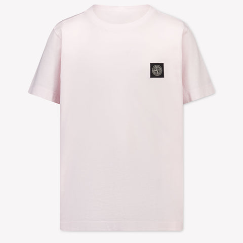 Stone Island Kinder Jongens T-Shirt In Roze