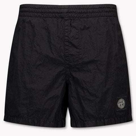 Stone Island Kids Boys Swimwear In Black