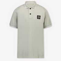 Stone Island Kids Boys Polo In Light Gray
