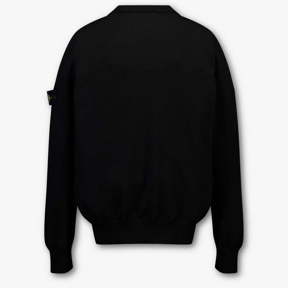 Stone Island Kids Boys Sweater In Black