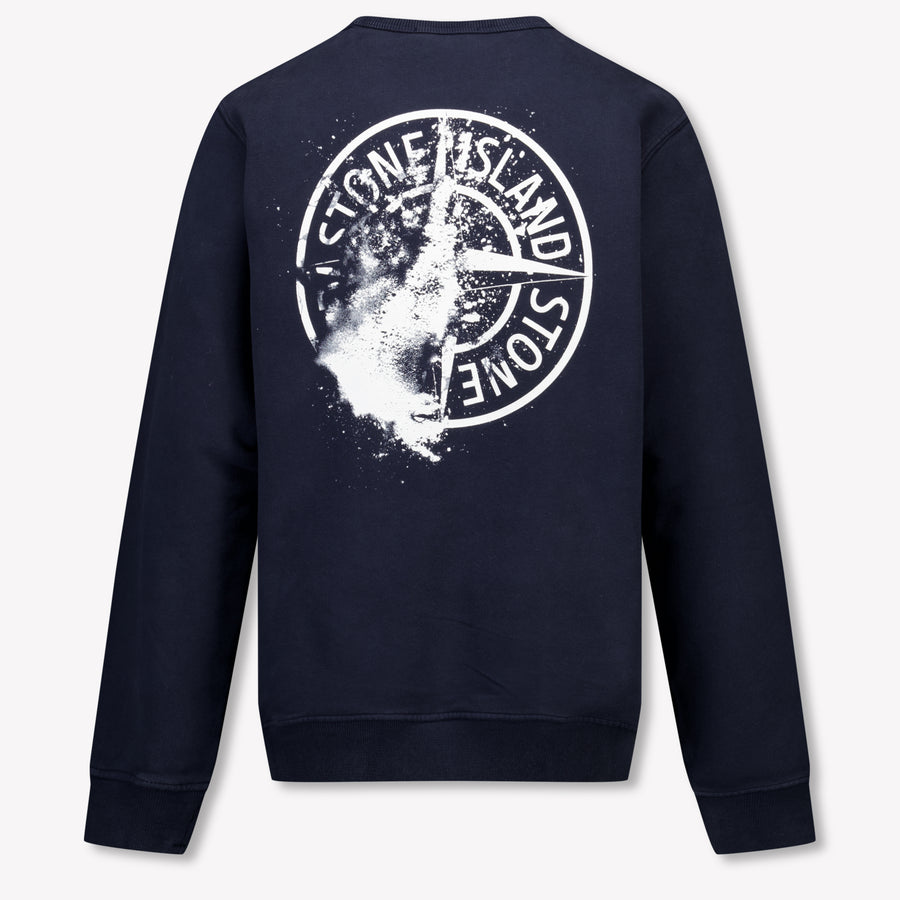 Stone Island Kids Boys Sweater In Navy