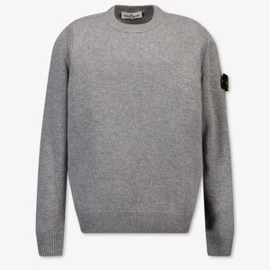 Stone Island Kids Boys Sweater In Anthracite