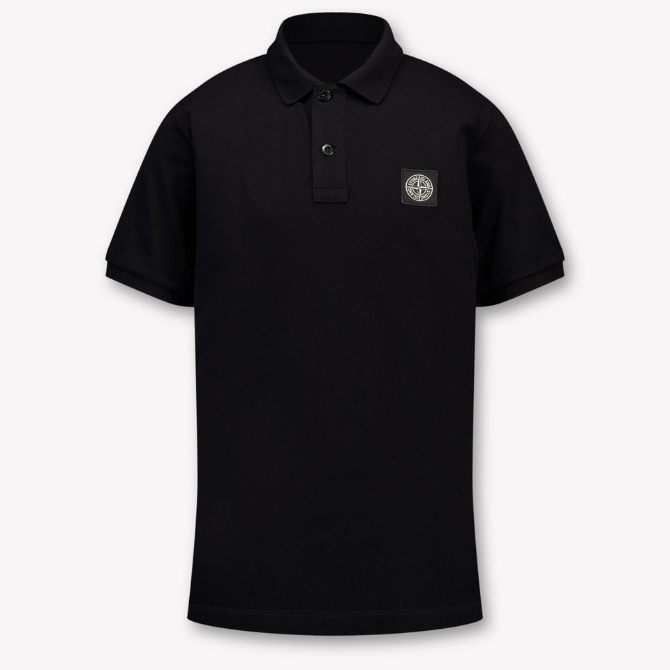 Stone Island Kids Boys Polo In Black