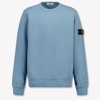 Stone Island Kids Boys Sweater In Light Blue