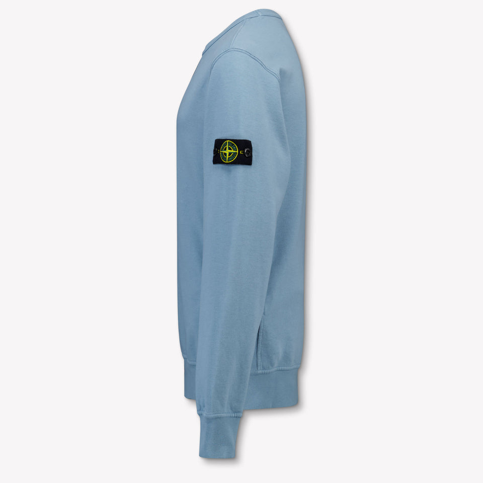 Stone Island Kids Boys Sweater In Light Blue