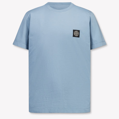Stone Island Kinder Jongens T-Shirt In Licht Blauw