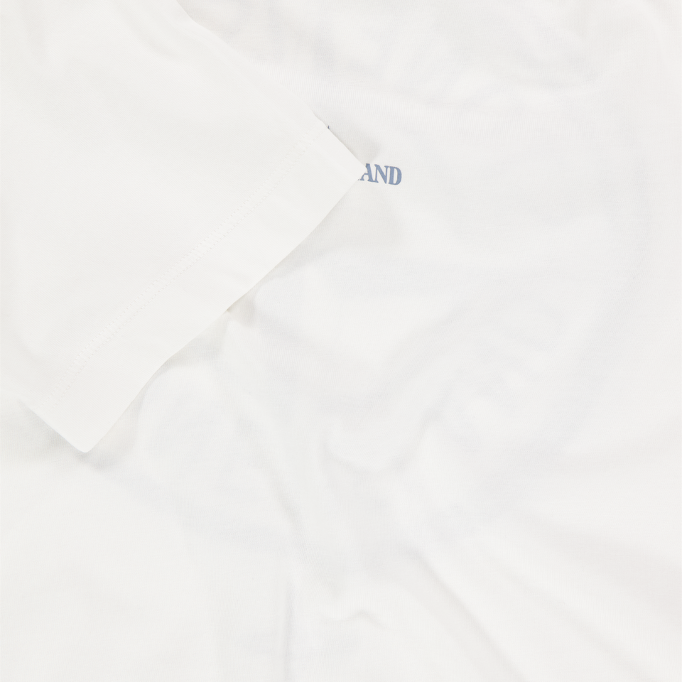 Stone Island Kids Boys T-Shirt In White