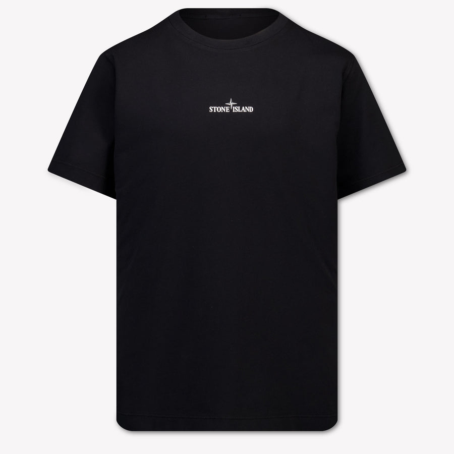 Stone Island Kinder Jongens T-Shirt In Zwart