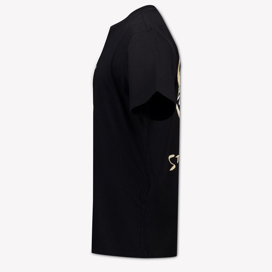 Stone Island Kinder Jongens T-Shirt In Zwart