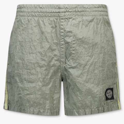 Stone Island Kids Boys Swimwear In Light Gray